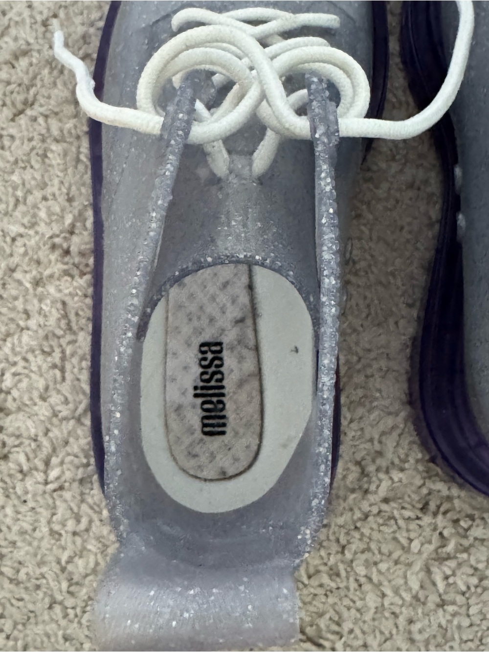 Melissa Coturno Glitter Lace-Up Boots Silver Purple US 7 - NWOT - Picture 2 of 10